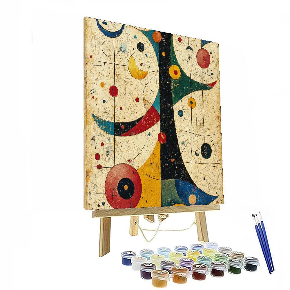 Joan Miró Inspired Whimsy Of The Unknown  Number Painting