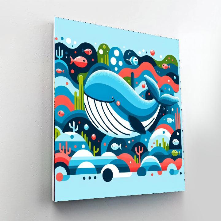 Whimsical Whale Journey Paint By Numbers Art