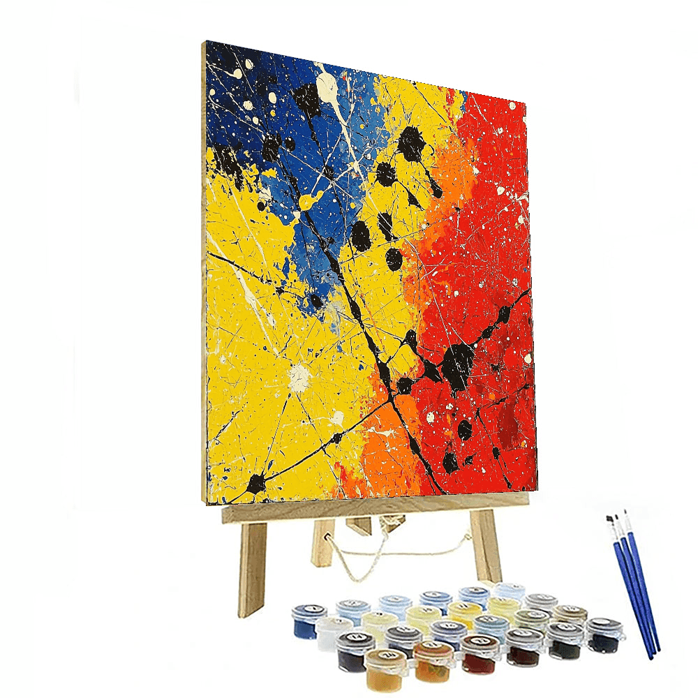 Jackson Pollock Inspired Pollock's Electric Energy  Painting By Numbers Kit