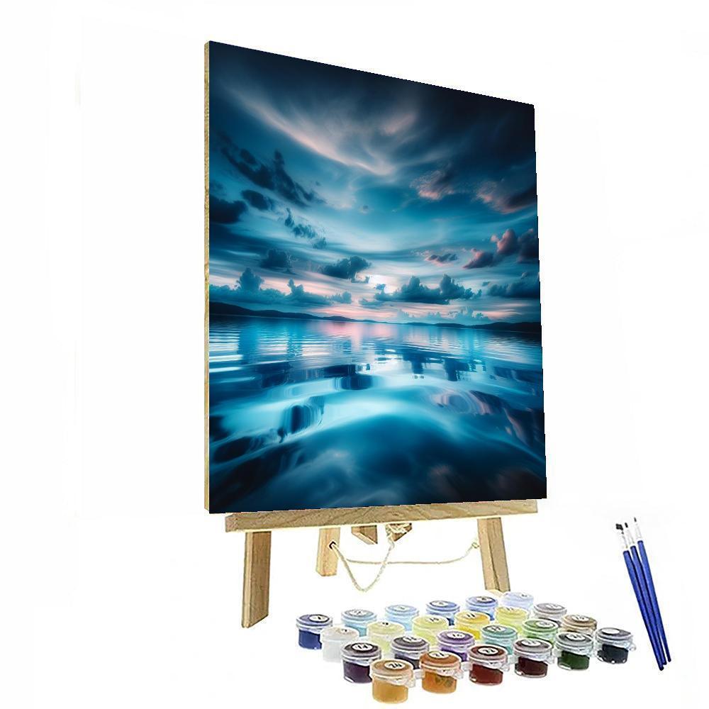 Peaceful Lakeside Evening Painting Number Kit