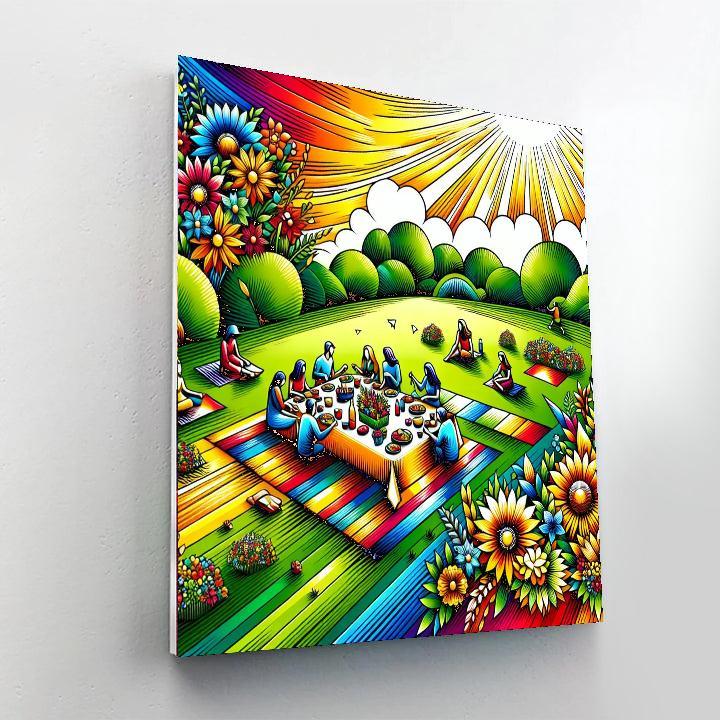 Cheerful Summer Picnic Paint By Number