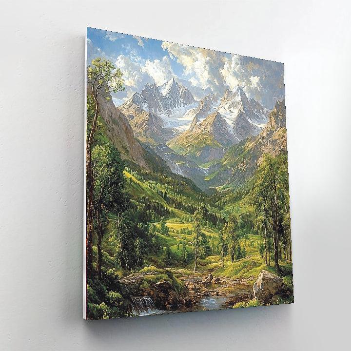 Albert Bierstadt Inspired Timeless Wilderness  Painting By Numbers Kit