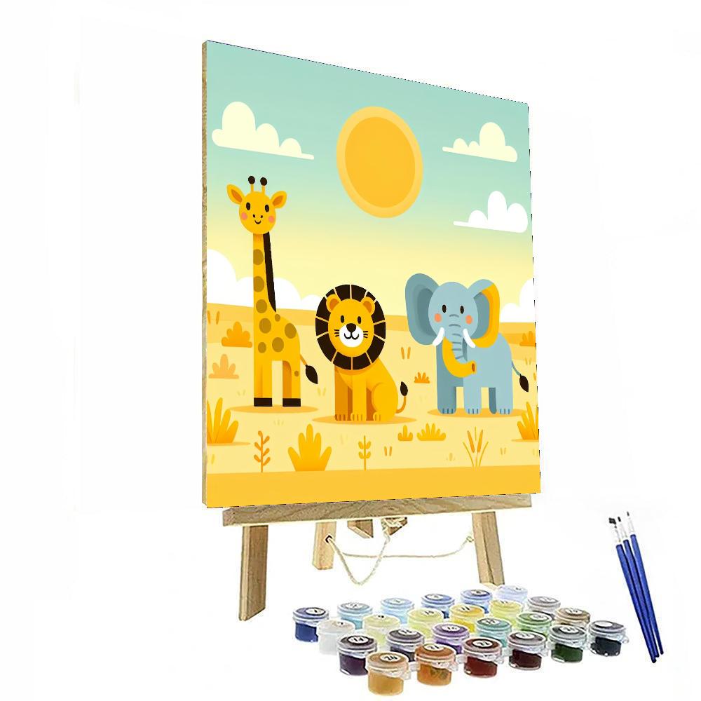 Sweet Safari Expedition Paint By Numbers Art