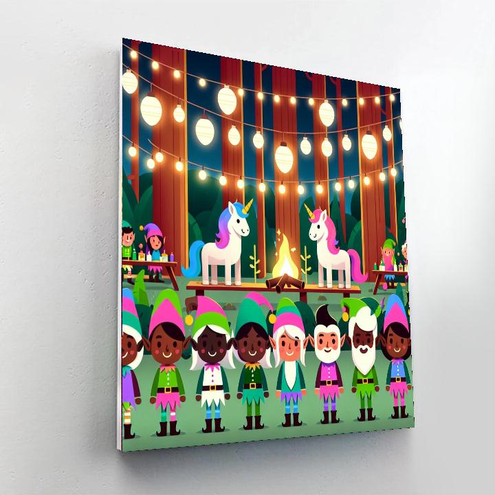 Fantasy Forest Festival Number Painting