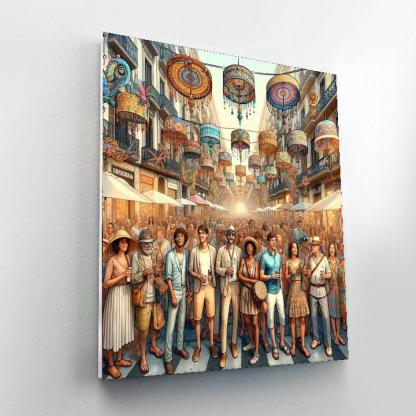 Festa Major De Gracia - Barcelona Paint By Numbers Art