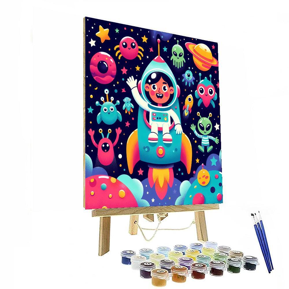 Space Adventure Team Painting Number Kit