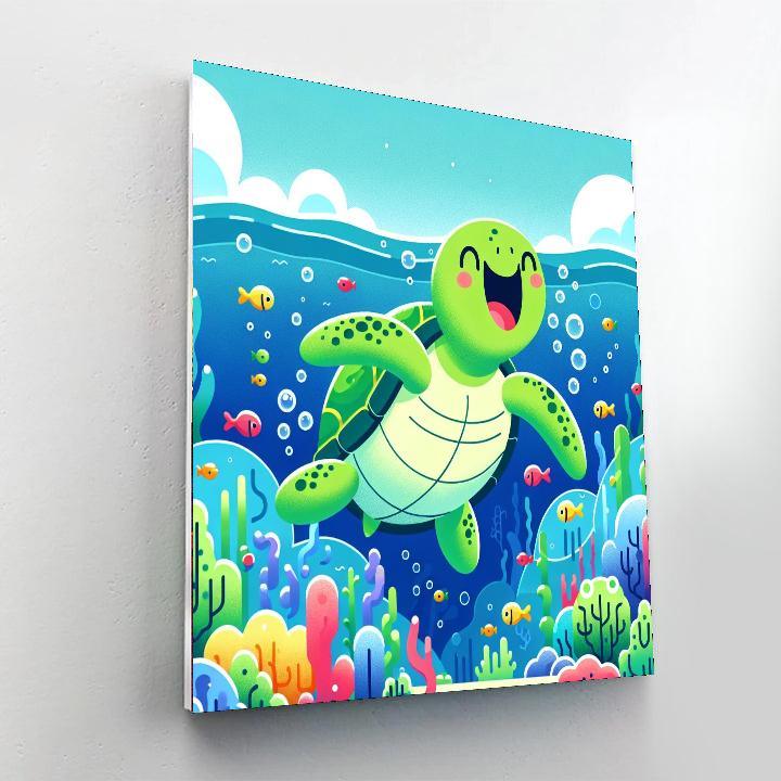 Giggling Turtle DIY Paint By Numbers