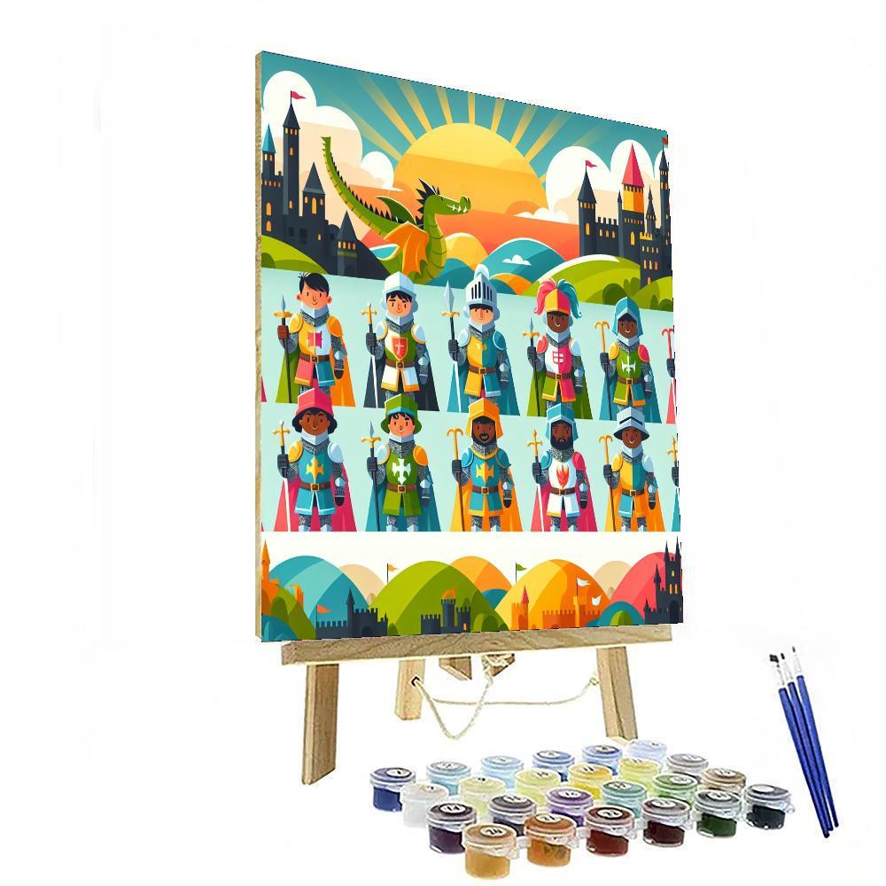 Daring Knight Adventures Painting By Numbers Kit