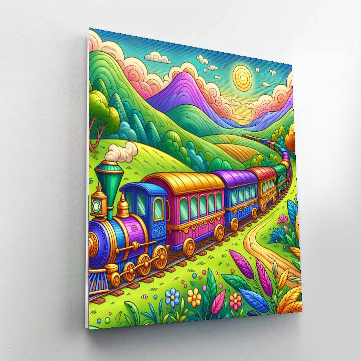 Magic Train Ride Paint By Numbers Art