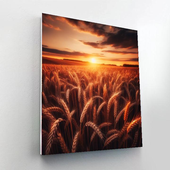 Golden Wheat Sunset Paint By Number