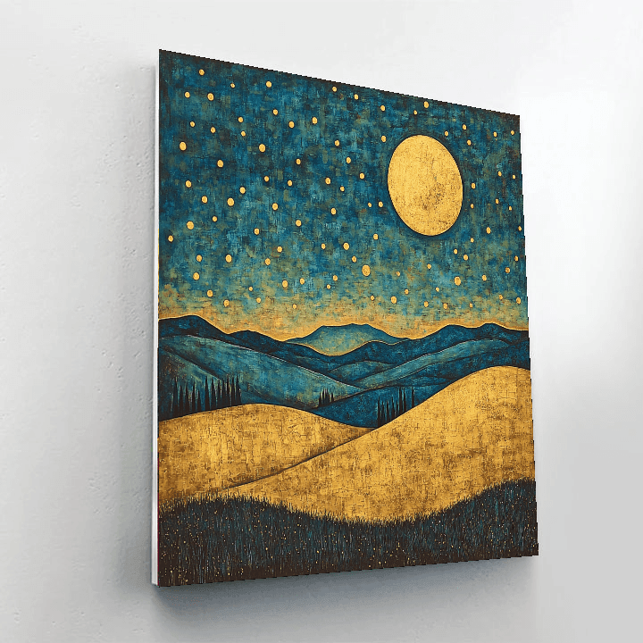 Gustav Klimt Inspired Lunar Reverie  DIY Paint By Numbers