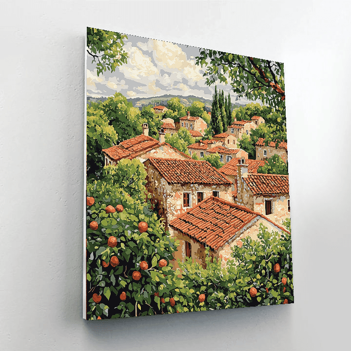Pierre-Auguste Renoir Inspired Retro Rooftops  Paint By Numbers