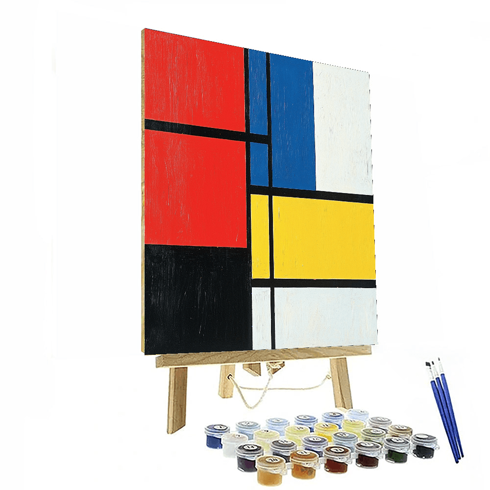Piet Mondrian Inspired Abstract Geometric Dreamscape  Paint By Numbers Kits