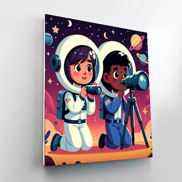 Space Mission Heroes Number Painting