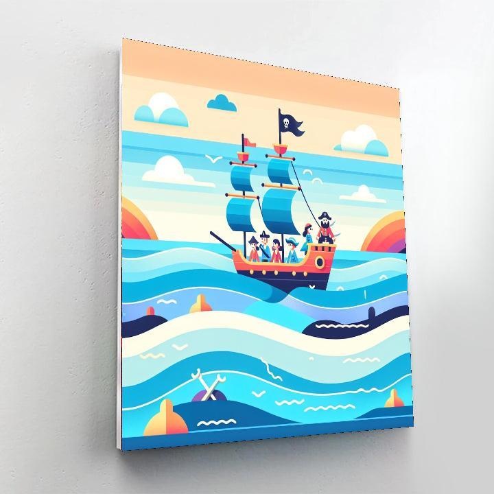 Seaside Pirate Adventure Paint By Number