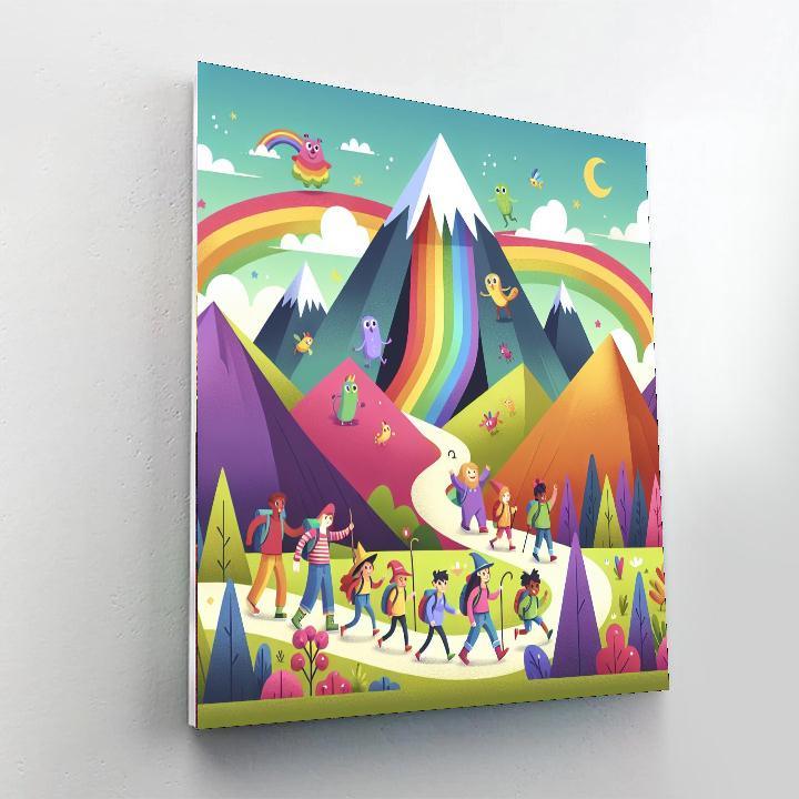 Rainbow Mountain Adventure Paint By Color