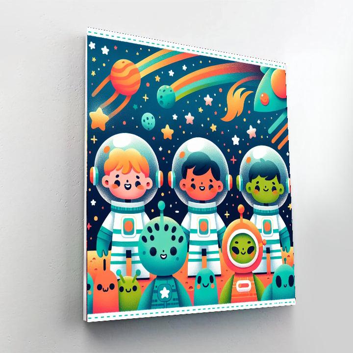 Exciting Space Voyage Paint By Numbers Art