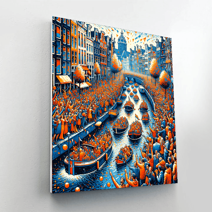 Koninginnedag - Amsterdam Painting By Numbers Kit
