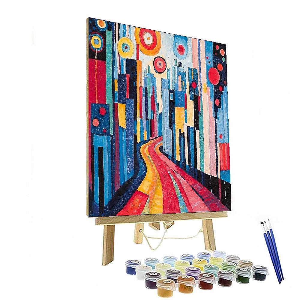 Wassily Kandinsky Inspired Abstract City Dreams  Paint By Numbers