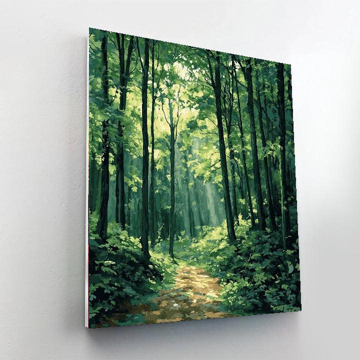 Leonardo Da Vinci Inspired Reflections Of The Forest  Paint By Numbers Art