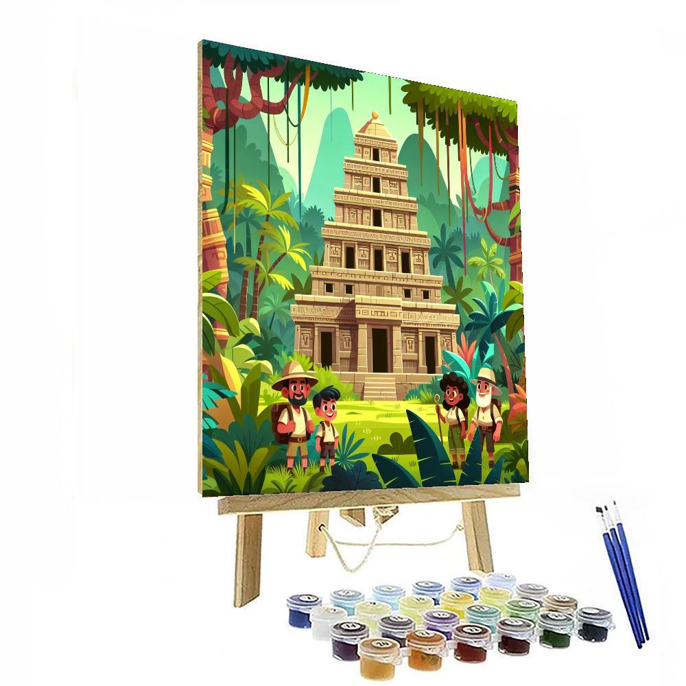 Mysterious Jungle Temple Number Painting