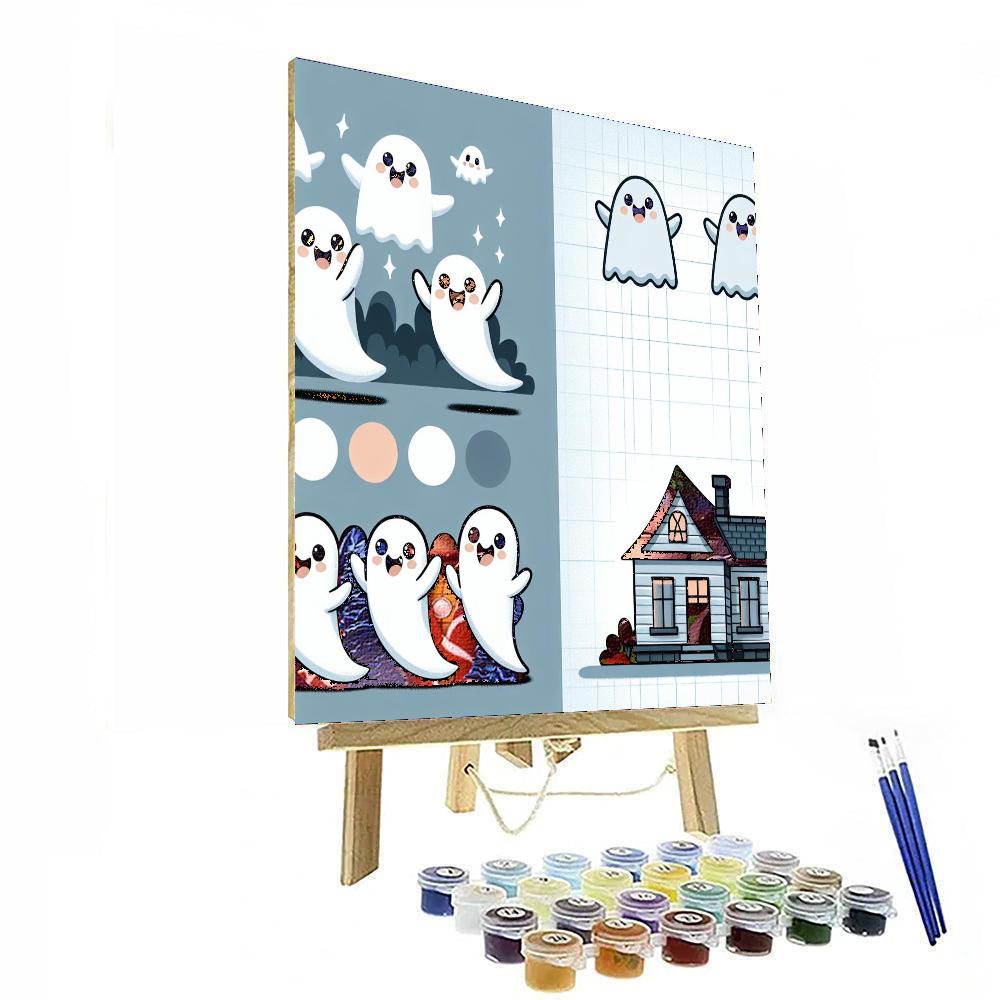 Giggling Ghostly Fun Painting By Numbers Kit