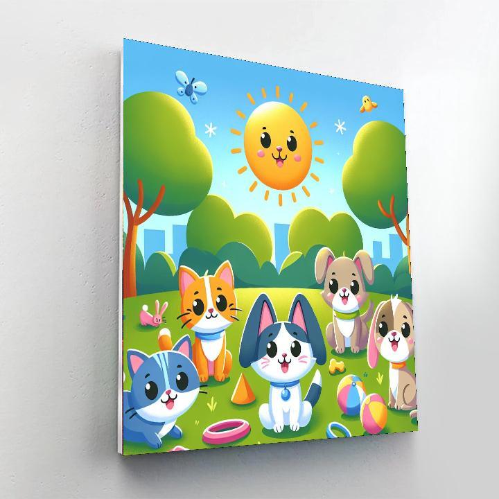 Playful Pet Adventures Paint By Color