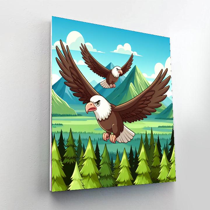 Enthusiastic Eagles Paint By Numbers Art
