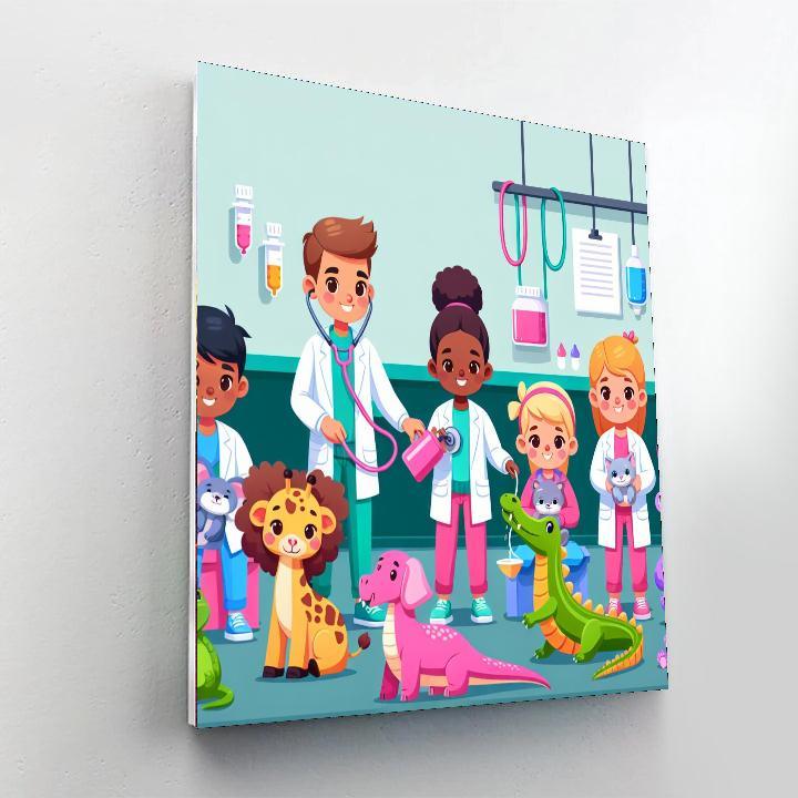 Caring Vet Animal Friends Paint By Numbers
