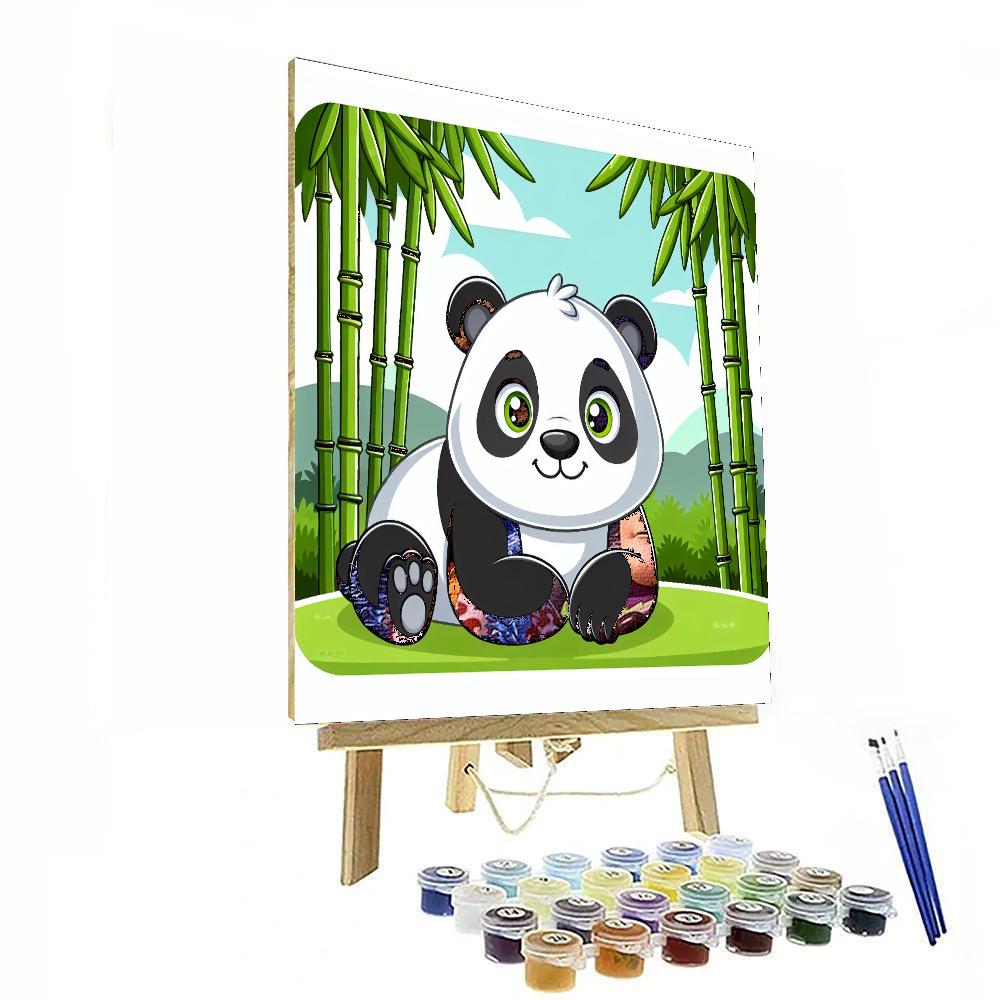 Peaceful Panda Paint By Numbers Art