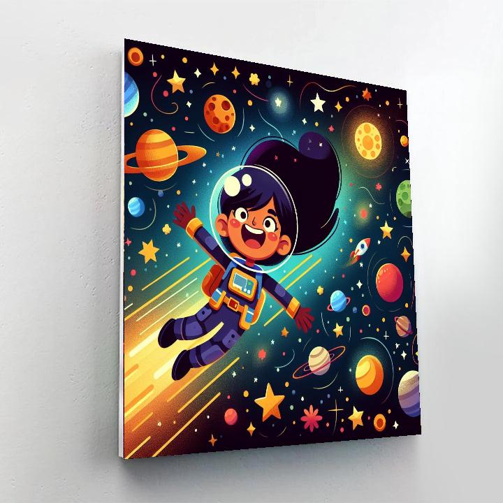 Excited Space Explorer Paint By Numbers Kits
