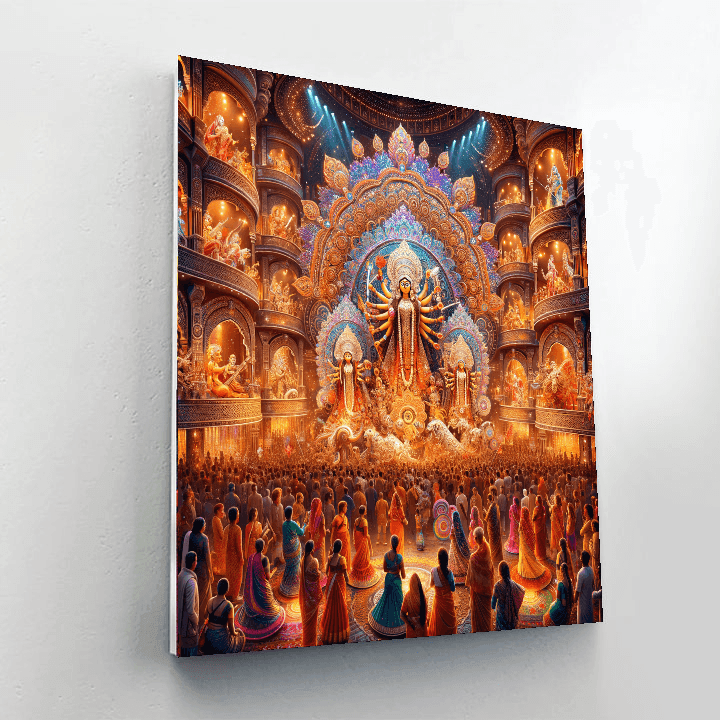 Kolkata Durga Puja - India Paint By Numbers Kits