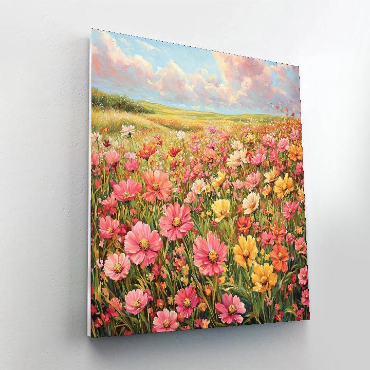 Georgia O'Keeffe Inspired Enchanted Floral Field  Paint By Numbers