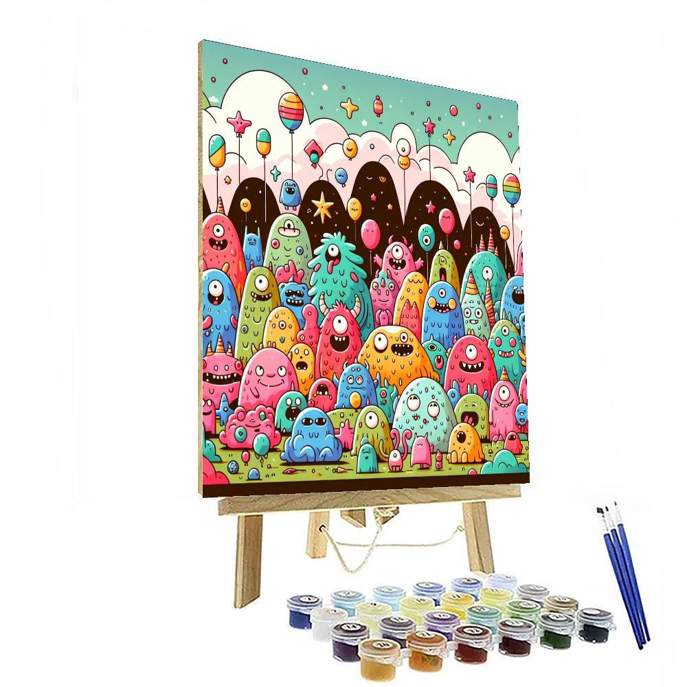 Adventure With Silly Monsters Painting By Numbers Kit