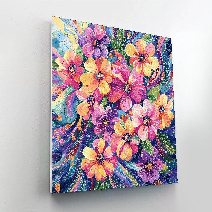 Georges Seurat Inspired Whirling Blossom Delight  Paint By Numbers Kits