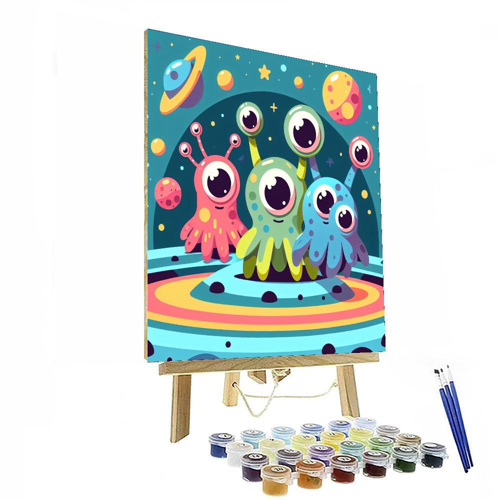 Galactic Alien Friends Paint By Numbers