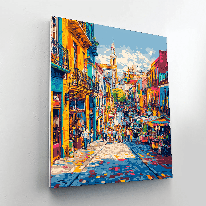 La Boca Neighborhood - Buenos Aires, Argentina DIY Paint By Numbers