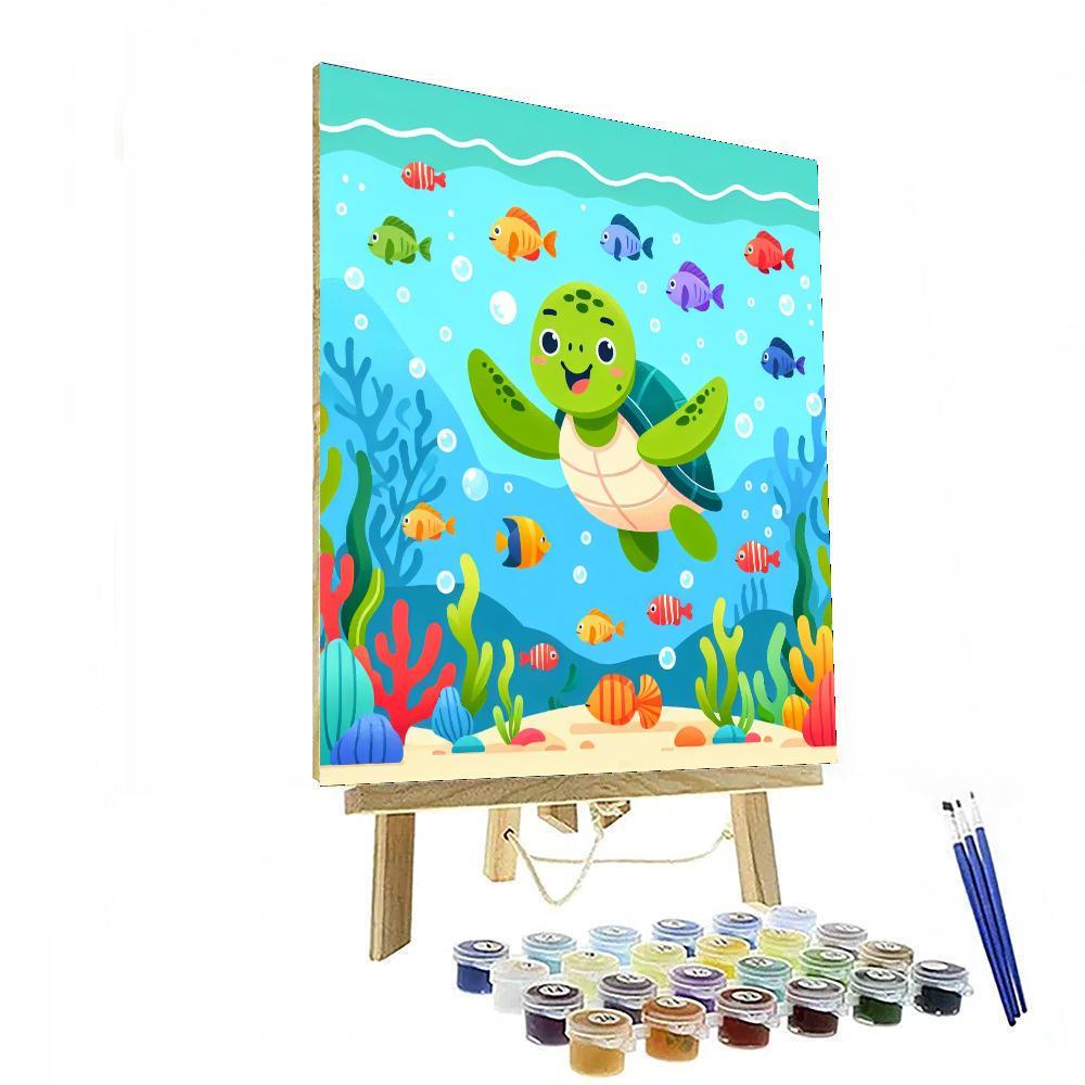 Friendly Ocean Life Encounter Paint By Number