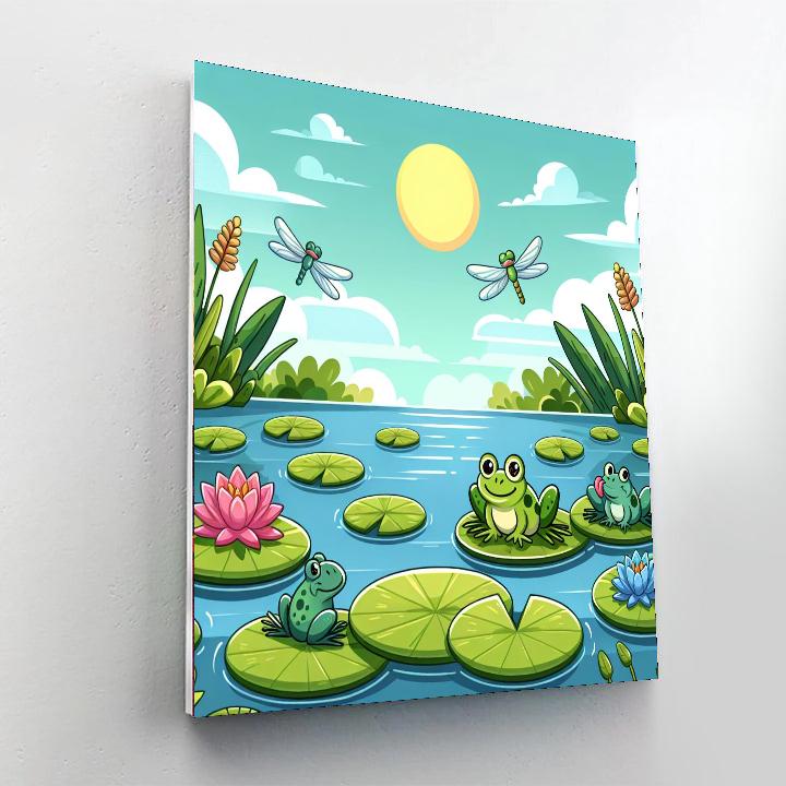 Peaceful Pond Retreat Paint By Numbers Art