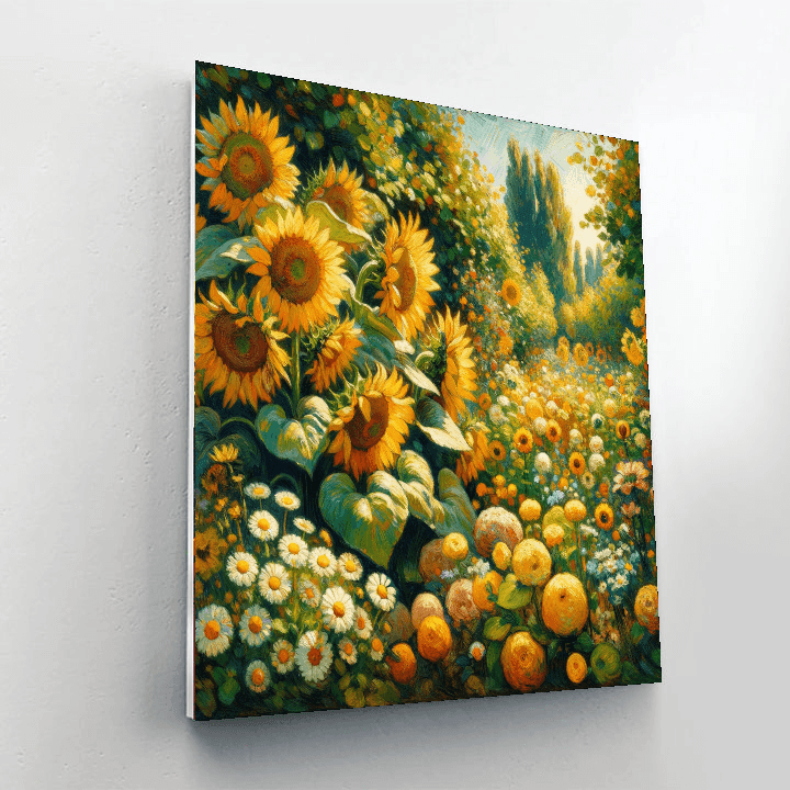 Sunlit Summer Garden Number Painting