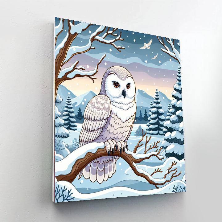 Snowy Owl Wonder Painting Number Kit