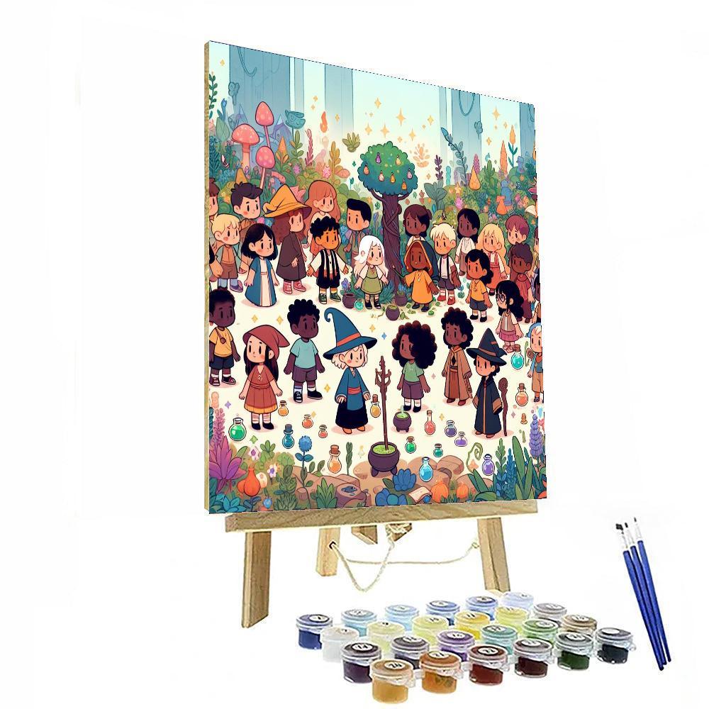 Wizard's Enchanted Garden Paint By Numbers