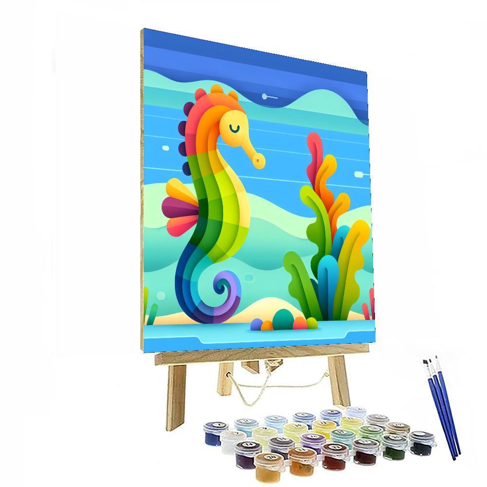Sunshine Seahorse Serenade Paint By Color