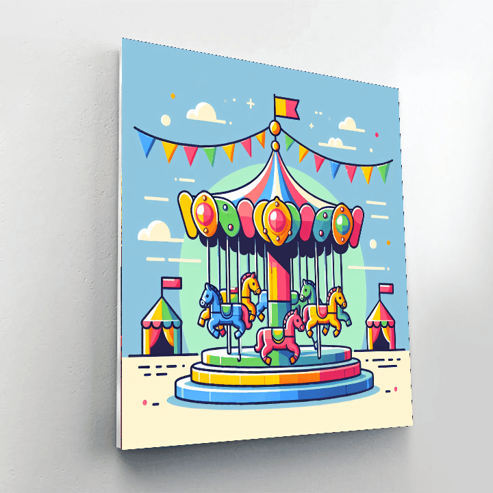 Fanciful Fairgrounds Number Painting