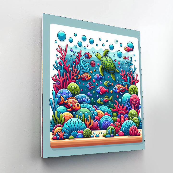 Beneath The Ocean Waves Painting By Numbers Kit