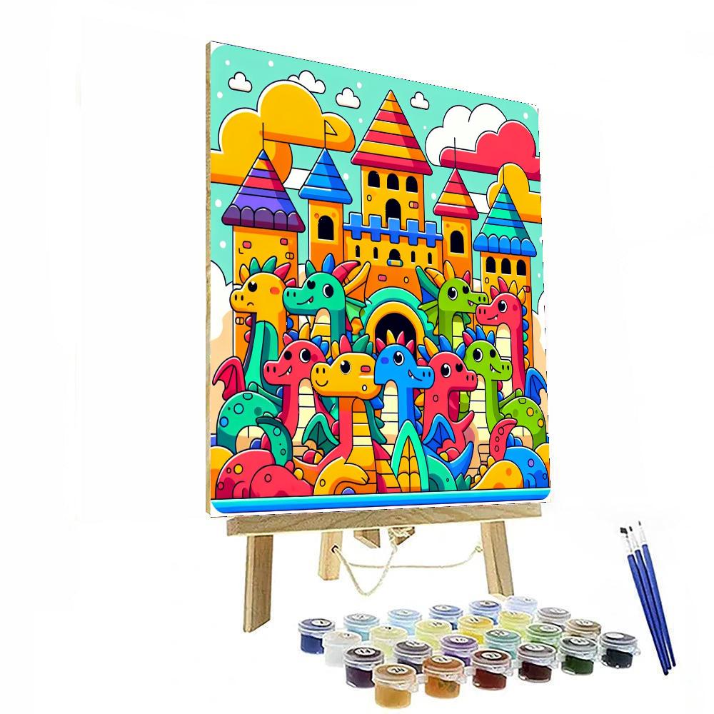 Dragon's Castle Quest Paint By Numbers