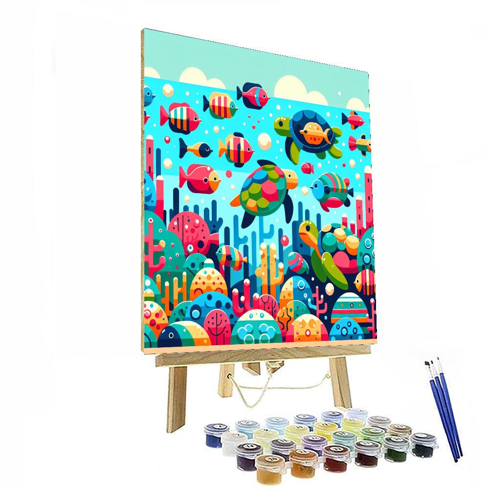 Aquatic Adventure Aquarium Numbered Painting Kits