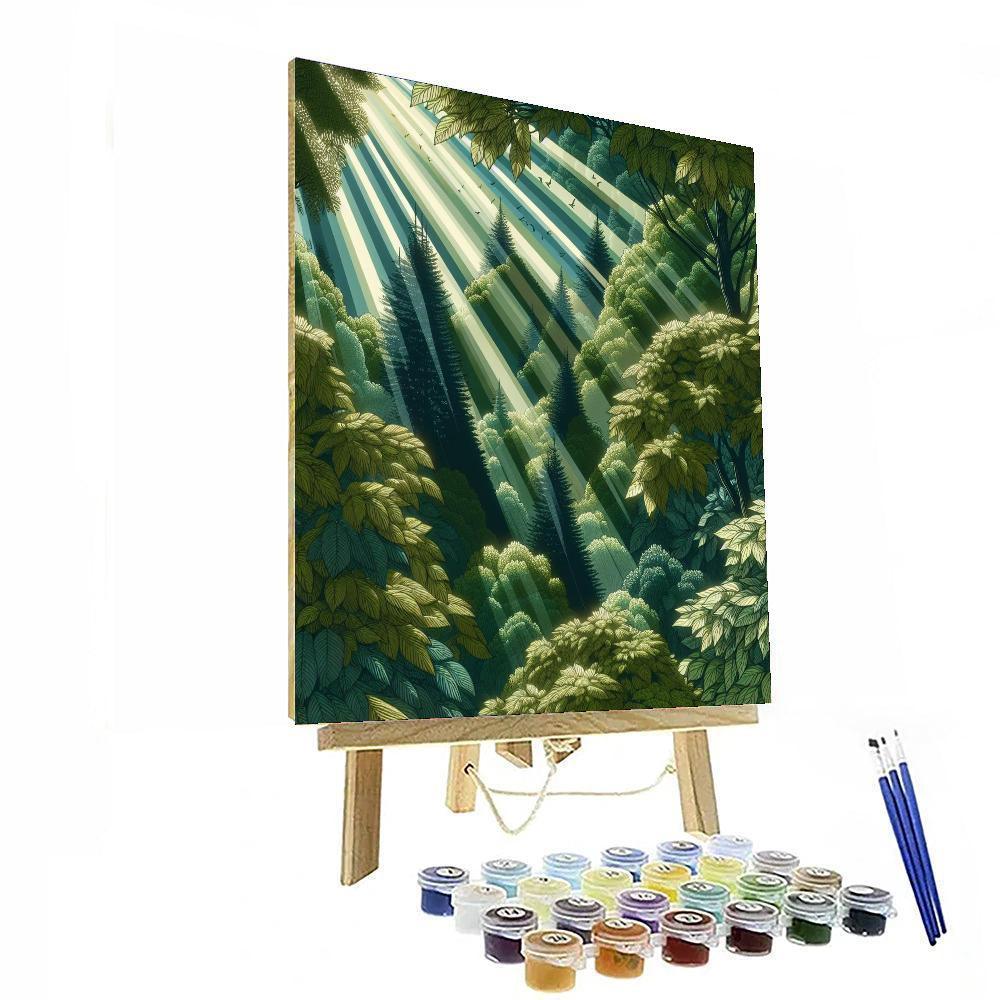 Lush Forest Canopy DIY Paint By Numbers