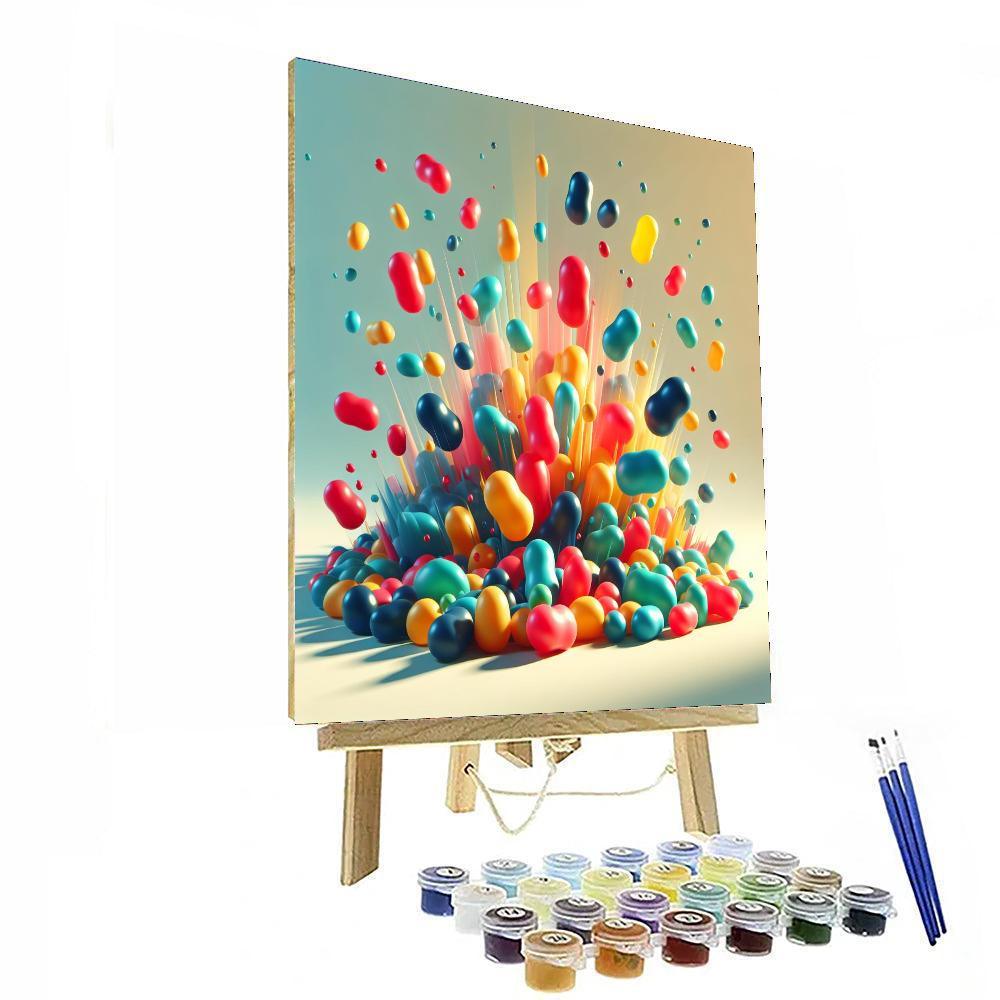 Jumping Jellybean Joy Number Painting