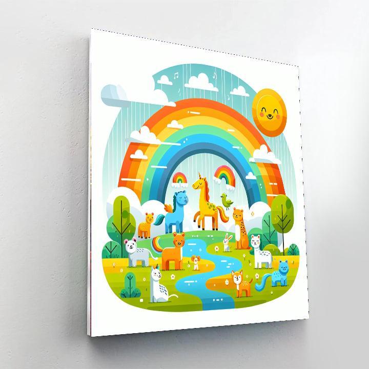 Rainbow Adventure Land Numbered Painting Kits